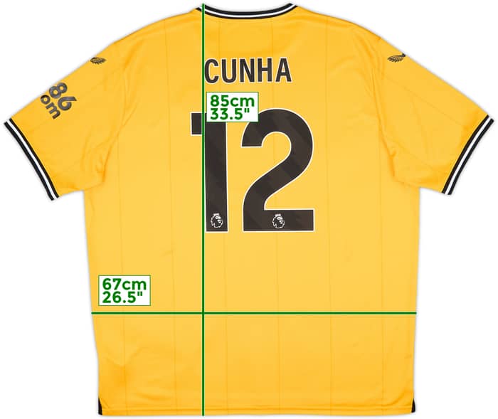 2023-24 Wolves Home Shirt Cunha #12 - 8/10 - (3XL)