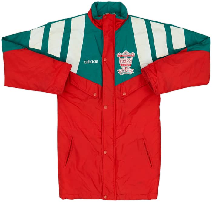 1992-93 Liverpool adidas Padded Bench Coat - 5/10 - (10-11 Years)
