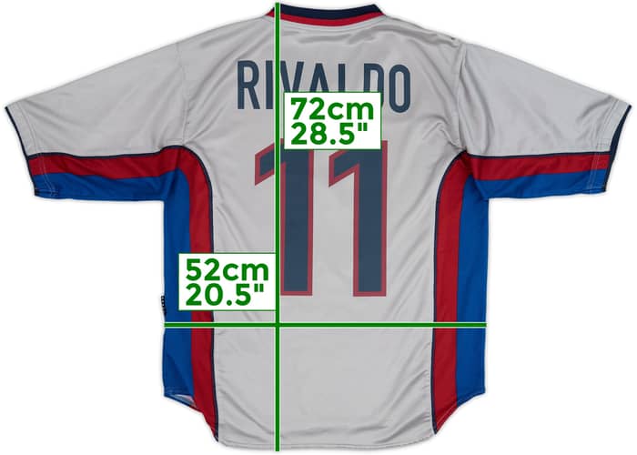 1999-01 Barcelona Away Shirt Rivaldo #11 - 6/10 - (M)