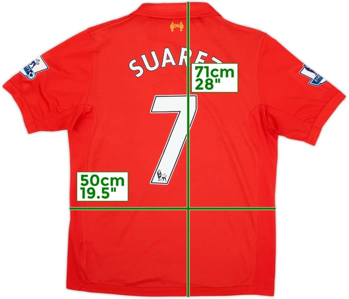 2012-13 Liverpool Maillot Domicile Suarez #7 - 6/10 - (M)