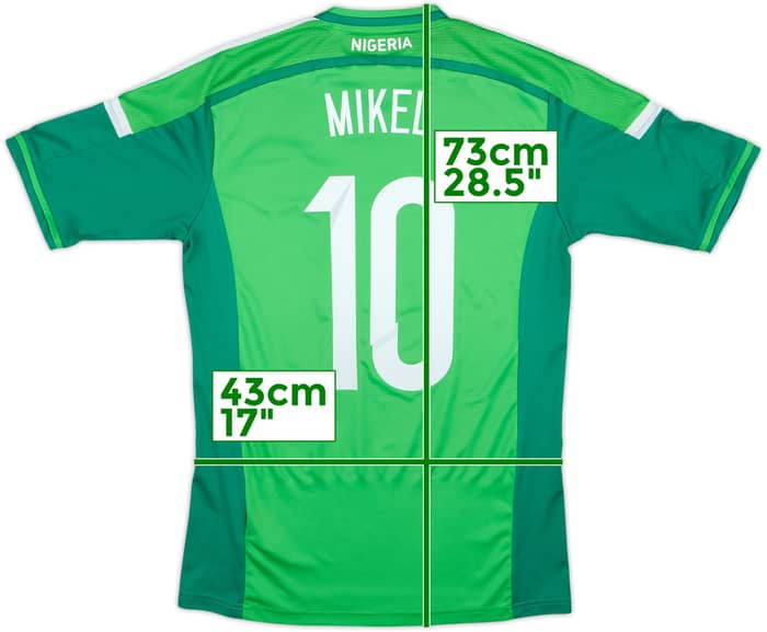 2014-15 Nigeria Home Shirt Mikel #10 - 7/10 - (S)