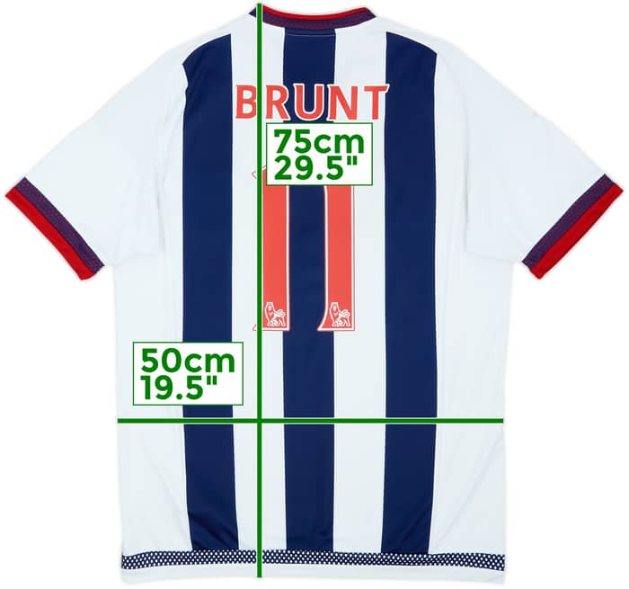 2015-16 West Brom Home Shirt Brunt #11 - 6/10 - (M)