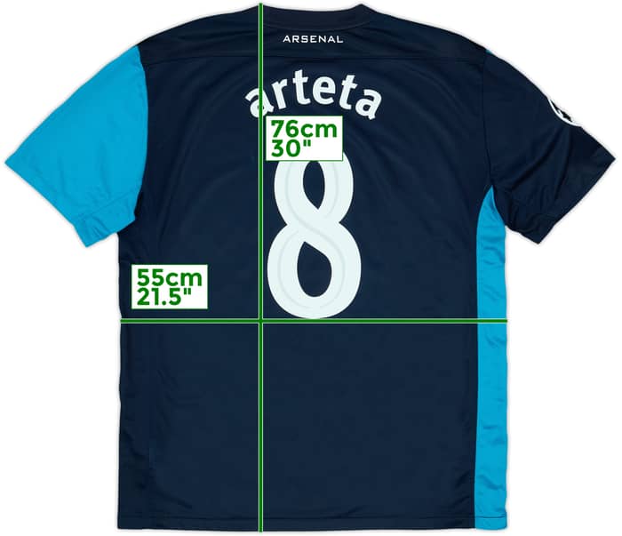 2011-12 Arsenal Away Shirt Arteta #8 - 8/10 - (L)