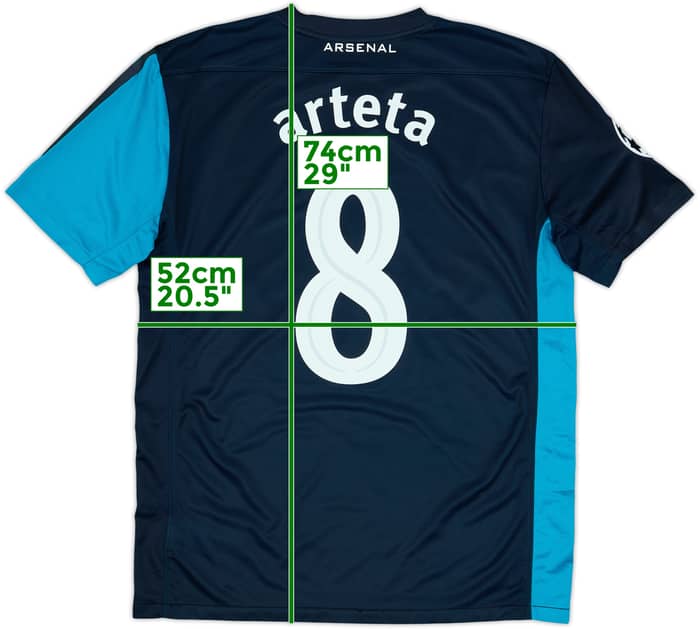 2011-12 Arsenal Away Shirt Arteta #8 - 8/10 - (M)
