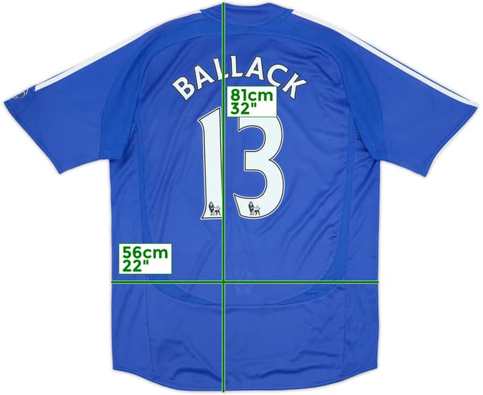 2006-08 Chelsea Home Shirt Ballack #13 - 7/10 - (L)