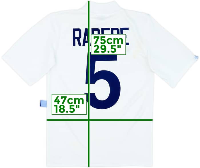1995-96 Leeds United Home Shirt Radebe #5 - 8/10 - (S)