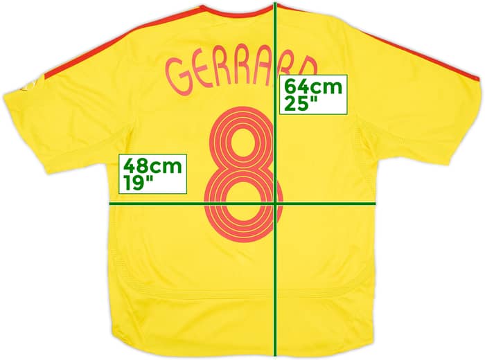 2006-07 Liverpool Away Shirt Gerrard #8 - 6/10 - (13-14 Years)