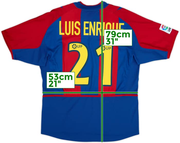 2002-03 Barcelona Home Shirt Luis Enrique #21 - 9/10 - (M)