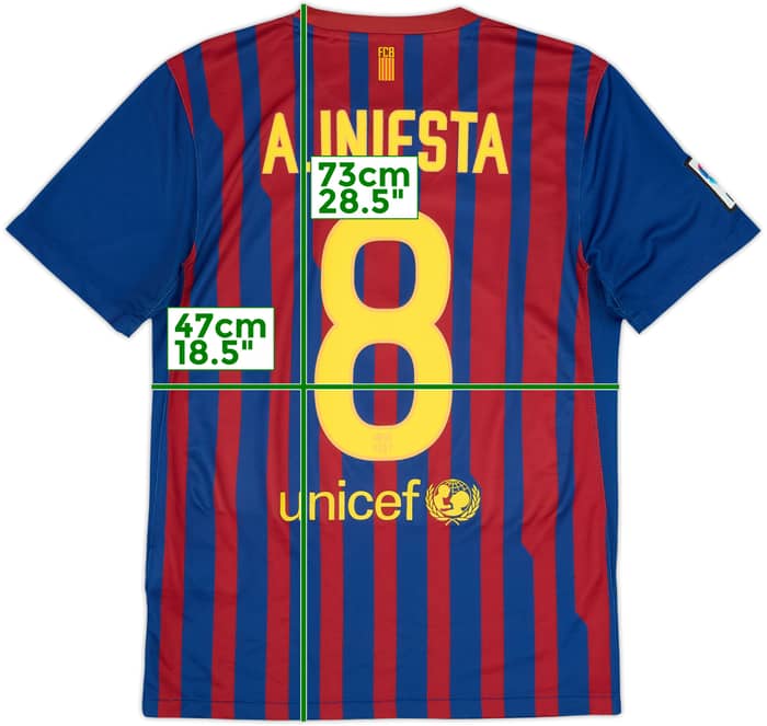 2011-12 Barcelona Home Shirt A.Iniesta #8 - 8/10 - (S)