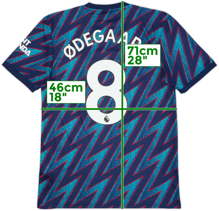 2021-22 Arsenal Third Shirt Odegaard #8 - 9/10 - (S)