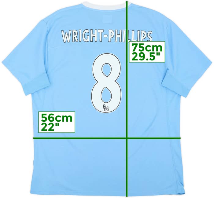 2009-10 Manchester City Home Shirt Wright-Phillips #8 - 8/10 - (XL)