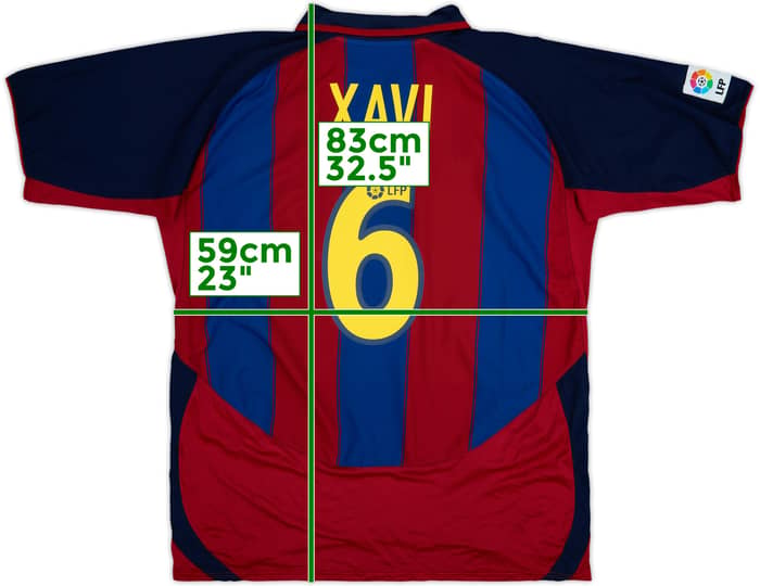 2003-04 Barcelona Home Shirt Xavi #6 - 10/10 - (XXL)