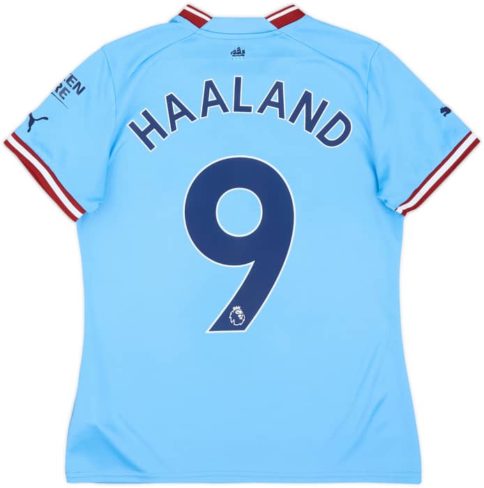 2022-23 Manchester City Home Shirt Haaland #9 - 8/10 - (Women's S)