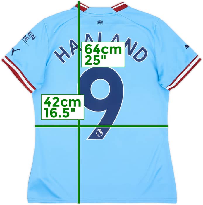2022-23 Manchester City Home Shirt Haaland #9 - 8/10 - (Women's S)