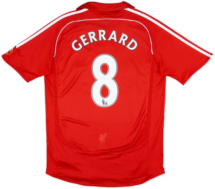 2006-08 Liverpool Home Shirt Gerrard #8 - 5/10 - (M)