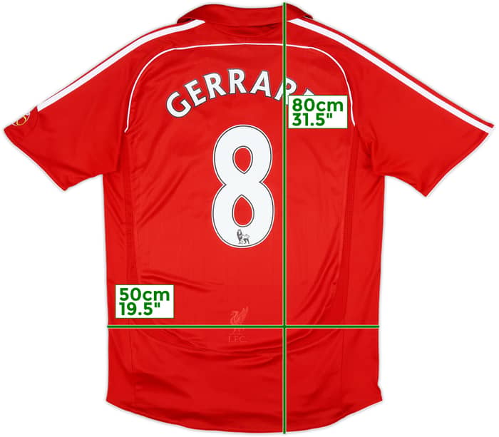 2006-08 Liverpool Home Shirt Gerrard #8 - 5/10 - (M)