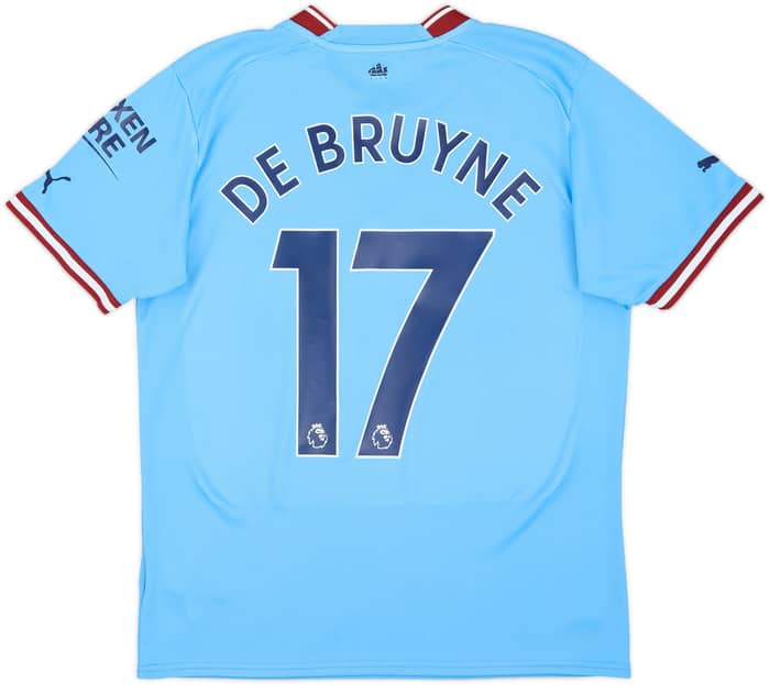 2022-23 Manchester City Home Shirt De Bruyne #17 - 8/10 - (M)