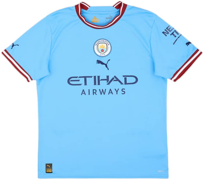 2022-23 Manchester City Home Shirt De Bruyne #17 - 8/10 - (M)