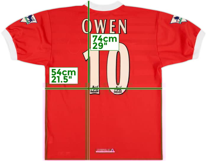 1998-00 Liverpool Home Shirt Owen #10 - 8/10 - (L)