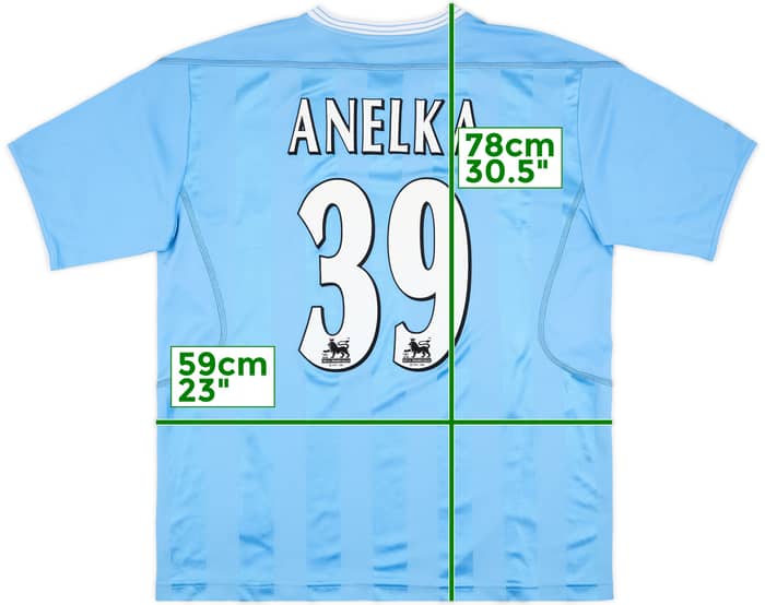 2003-04 Manchester City Home Shirt Anelka #39 - 9/10 - (XL)