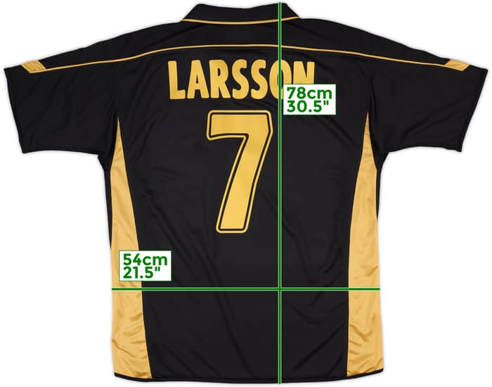 2003-04 Celtic Away Shirt Larsson #7 - 8/10 - (L)