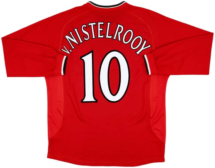 2000-02 Manchester United Home L/S Shirt V.Nistelrooy #10 - 8/10 - (XL)