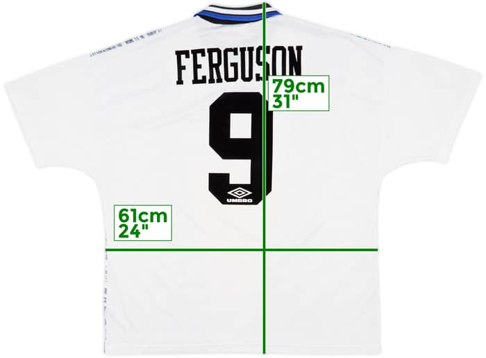 1994-95 Everton Away Shirt Ferguson #9 - 8/10 - (XXL)