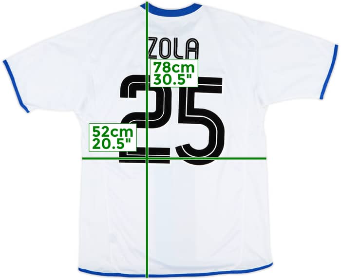 2003-05 Chelsea Away Shirt Zola #25 - 7/10 - (M)