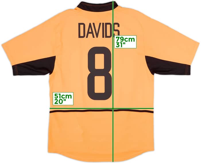 2002-04 Netherlands Home Shirt Davids #8 - 10/10 - (M)