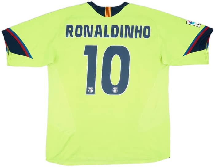 2005-06 Barcelona Away Shirt Ronaldinho #10 - 8/10 - (XL)