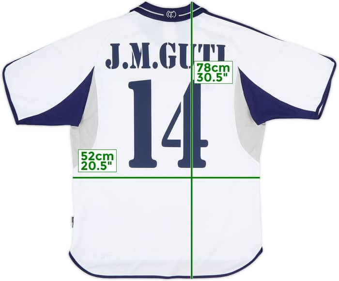 2000-01 Real Madrid Home Shirt J.M.Guti #14 - 6/10 - (M)