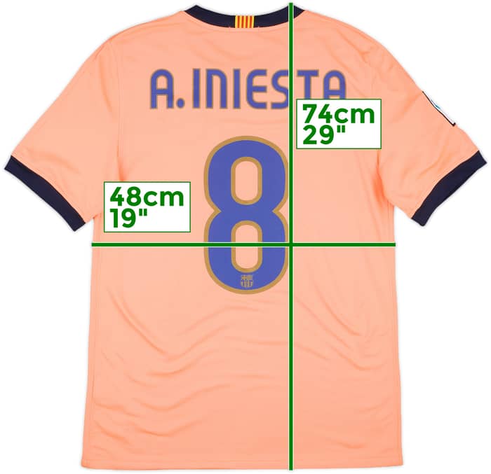 2009-10 Barcelona Away Shirt A.Iniesta #8 - 9/10 - (S)
