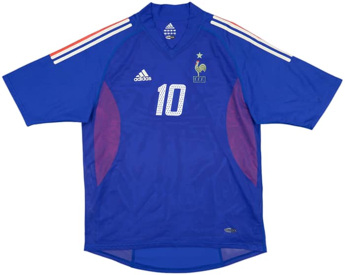 2002-04 France Player Issue Home Shirt Zidane #10 - 6/10 - (L)