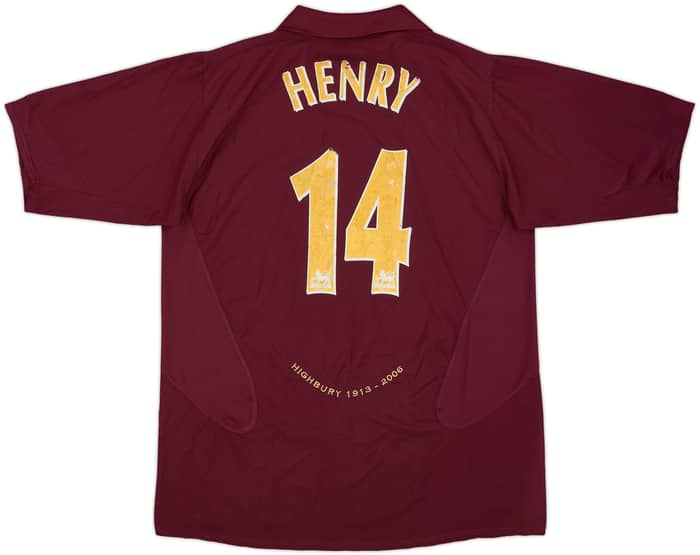 2005-06 Arsenal Home Shirt Henry #14 - 5/10 - (XL)