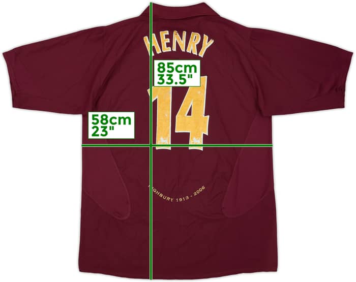 2005-06 Arsenal Home Shirt Henry #14 - 5/10 - (XL)