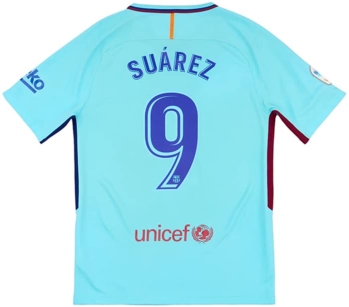 2017-18 Barcelona Away Shirt Suarez #9 - 7/10 - (M)