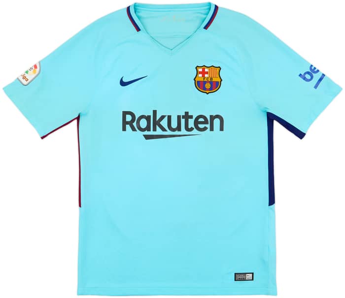 2017-18 Barcelona Away Shirt Suarez #9 - 7/10 - (M)