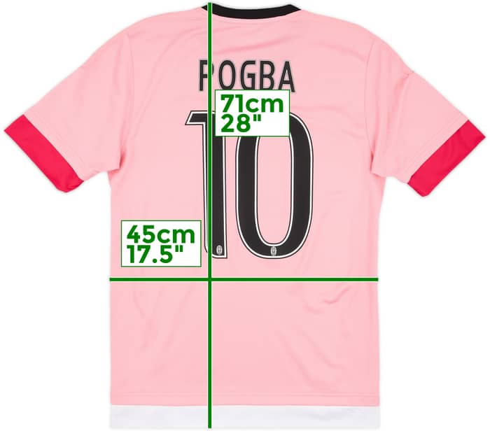 2015-16 Juventus Away Shirt Pogba #10 - 9/10 (S)