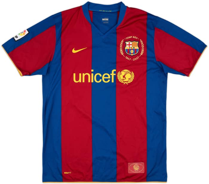2007-08 Barcelona Home Shirt Ronaldinho #10 - 9/10 - (L)