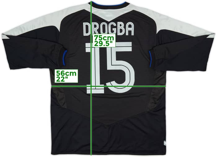 2004-05 Chelsea Away L/S Shirt Drogba #15 - 9/10 - (XL)