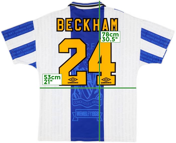 1994-96 Manchester United Third Shirt Beckham #24 - 9/10 - (L)