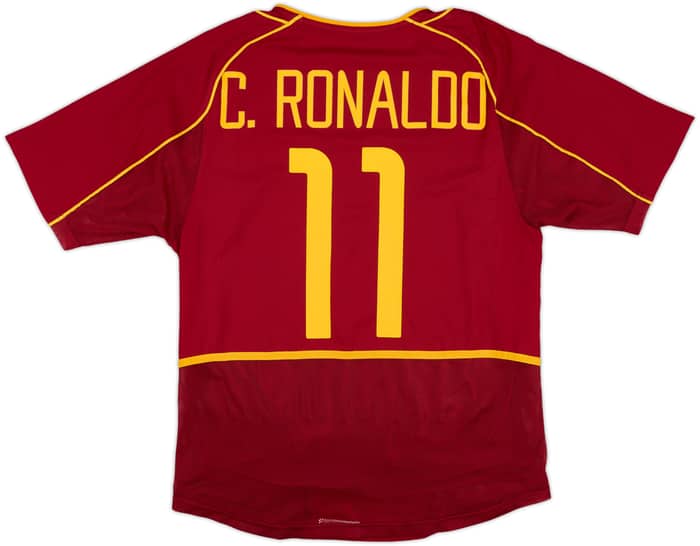2002-04 Portugal Player Issue Home Shirt C.Ronaldo #11 - 9/10 - (S)