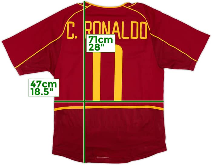 2002-04 Portugal Player Issue Home Shirt C.Ronaldo #11 - 9/10 - (S)