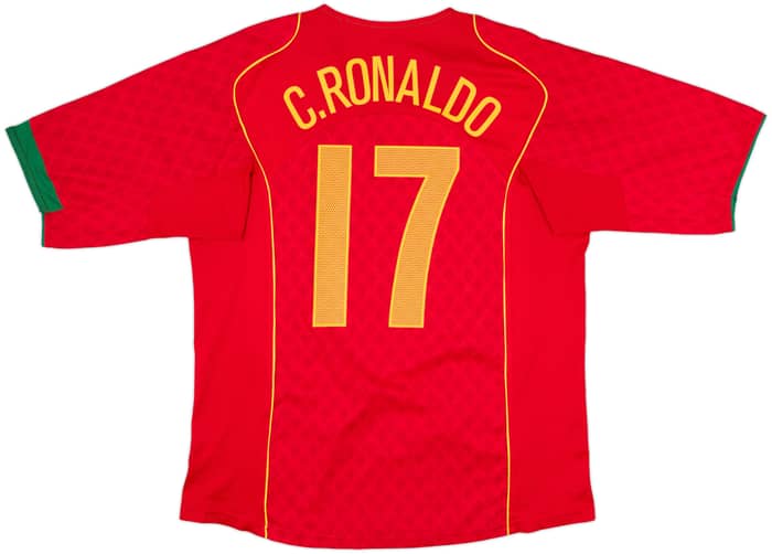 2004-06 Portugal Home Shirt C.Ronaldo #17 - 8/10 - (L)