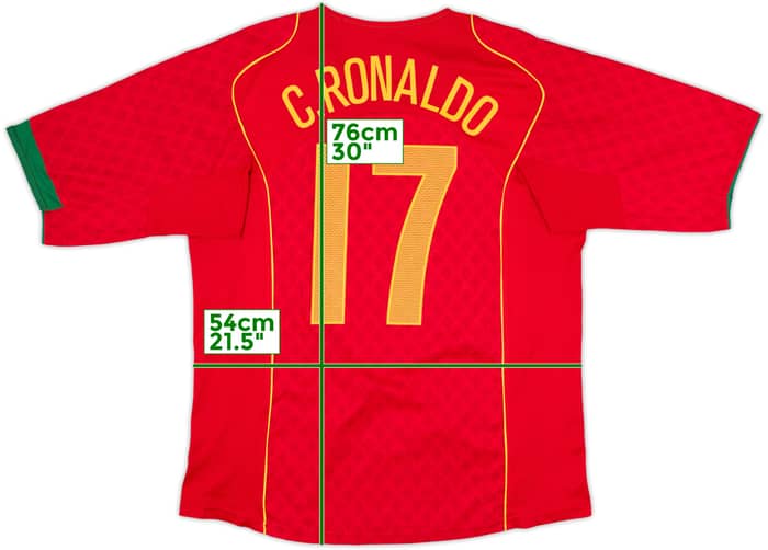 2004-06 Portugal Home Shirt C.Ronaldo #17 - 8/10 - (L)