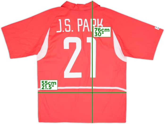 2002-03 South Korea Home Shirt J.S.Park #21 - 9/10 - (L)