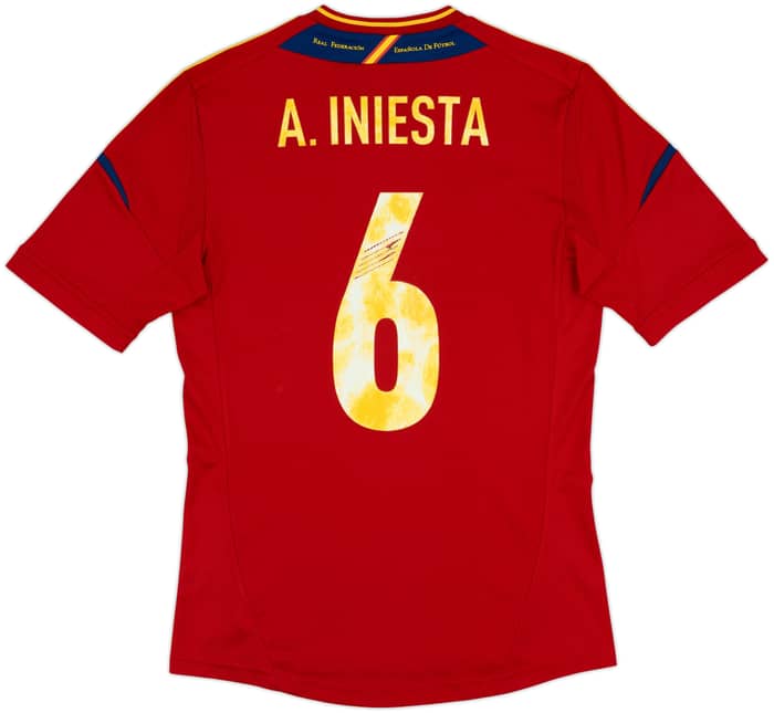 2011-12 Spain Home Shirt A.Iniesta #6 - 5/10 - (S)