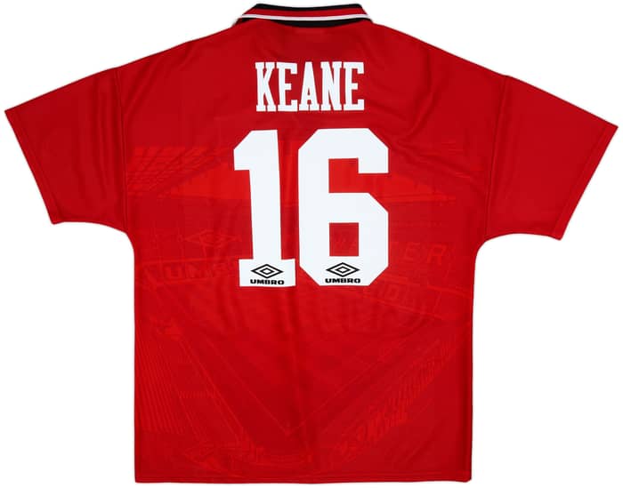 1994-96 Manchester United Home Shirt Keane #16 - 9/10 - (L)