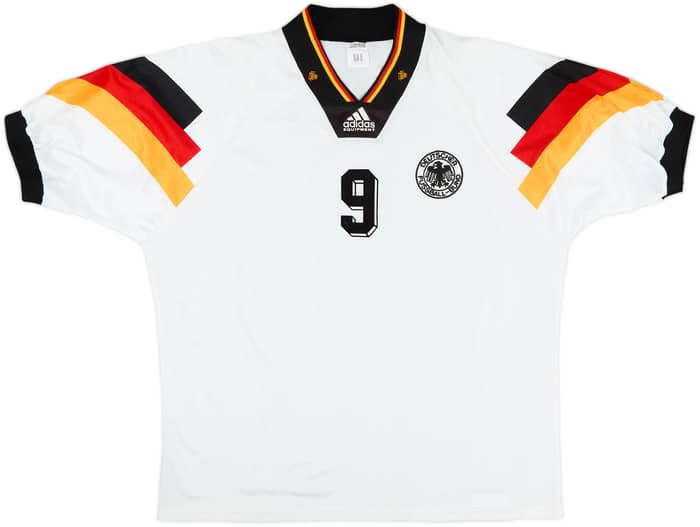 1992-94 Germany Home Shirt Voller #9 - 9/10 - (L/XL)