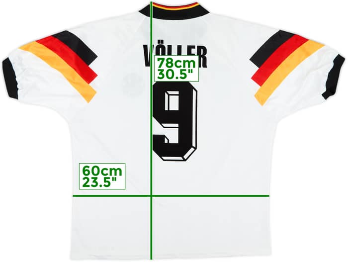 1992-94 Germany Home Shirt Voller #9 - 9/10 - (L/XL)